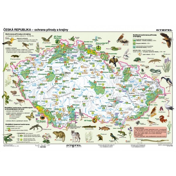 Česká republika - ochrana přírody a krajiny (lamino, A3)
