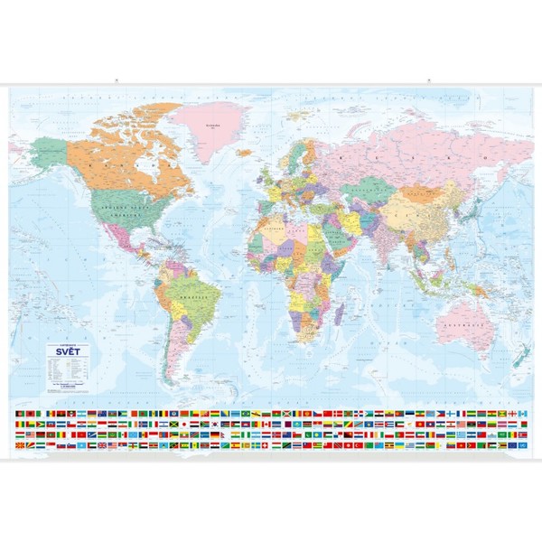 Svět - nástěnná politická mapa (1360 x 960 mm)