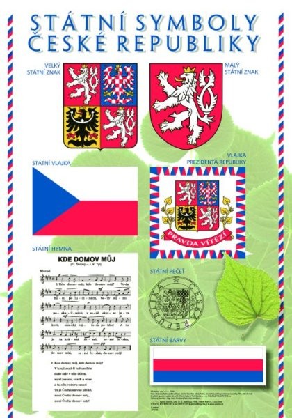Státní symboly ČR, svátky a vyznamenání (nástěnná tabule)