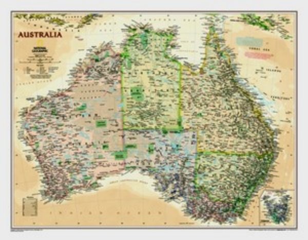 Austrálie - nástěnná mapa (National Geographic)