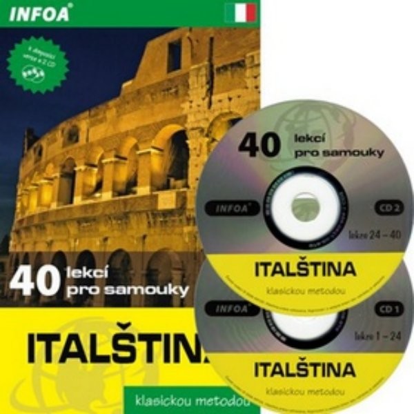 Italština - 40 lekcí pro samouky + 2 audio CD (klasickou metodou)